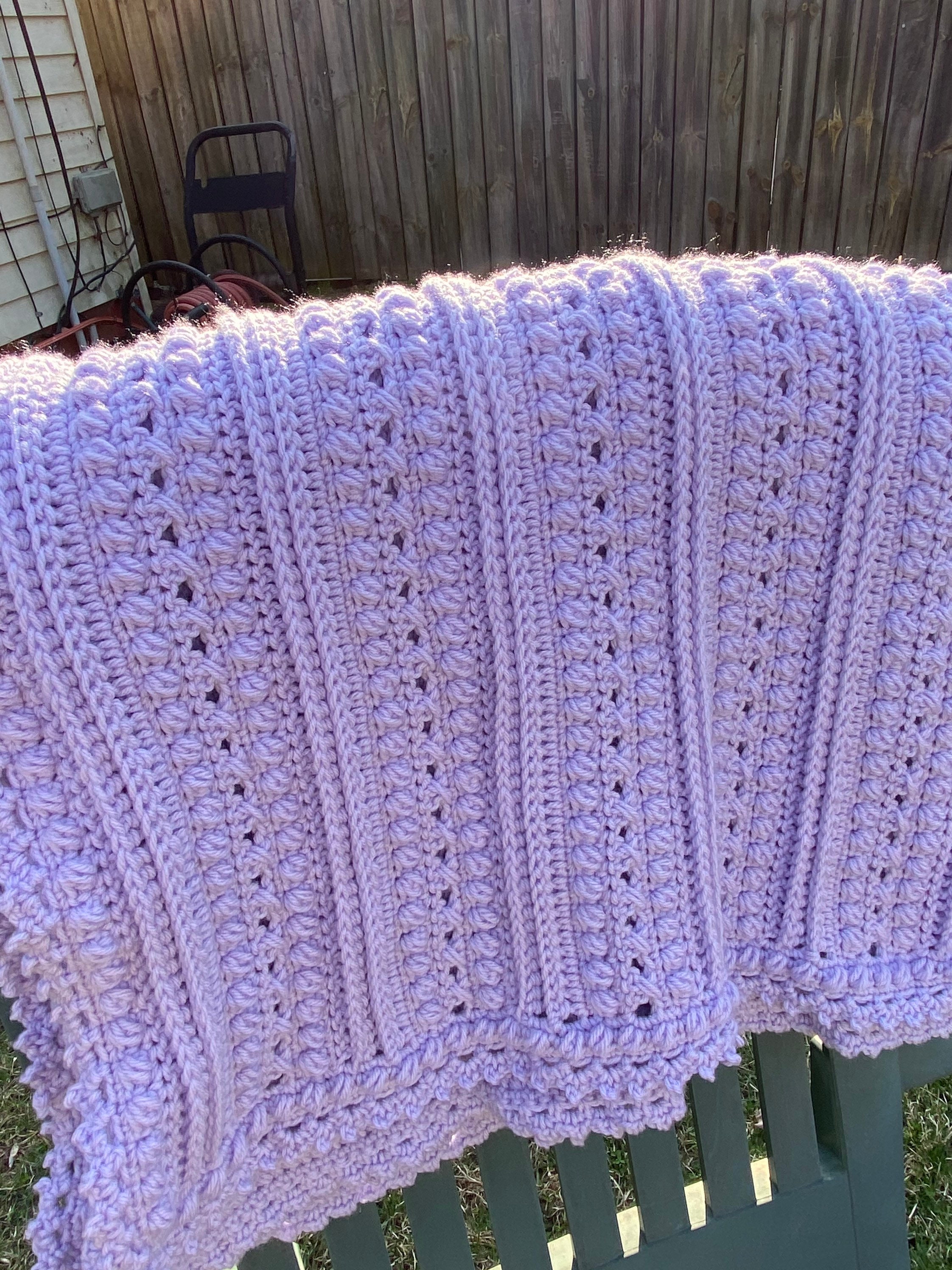 Afghans for Sale Crochet Detailed Afghan Crochet Lilac Etsy