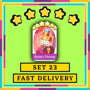 Monopoly_Go 6 Star Sticker - Duke Throne Set 23 - Posh Pets