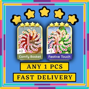 MonopolyGo Comfy Basket / Festive Touch (Choose 1 Pcs)