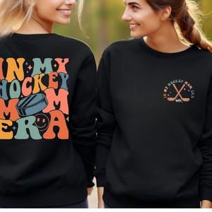 In my hockey mom era shirt, hockey mom boy era sweatshirt, retro game day mom hockey sweater, in my mom era shirt, gift for mom tee