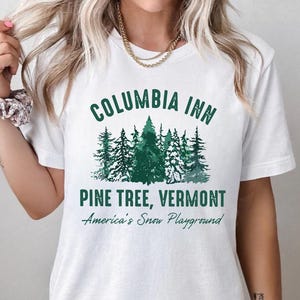White christmas movie sweatshirt, columbia inn pine tree vermont shirt, winter crewneck sweatshirt, 90s christmas song sweatshirt, xmas gift