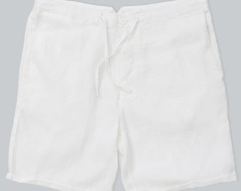 Men's Linen Cotton Blend Summer Shorts: Lightweight Beach Wear
