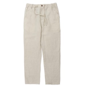 Men’s Summer Pure Linen Pants, High Waist Loose Fit, Slim Straight Cut, Lightweight Big Leg Trousers, Casual Beachwear for Men