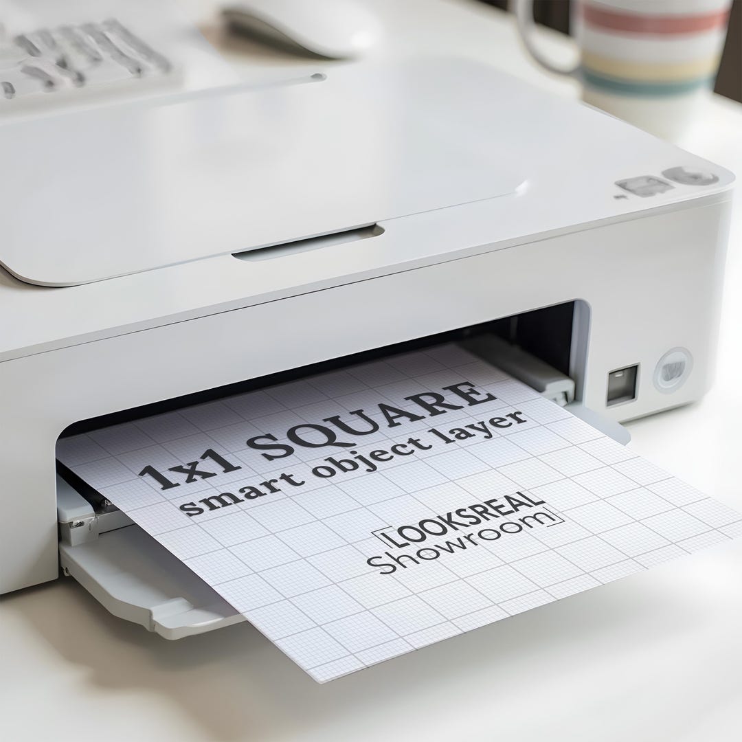 1x1, 5x7 & A4 Wall Art Printer Mockup | Square Poster Display | Digital ...