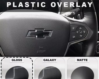 Gloss Black Steering Wheel Bowtie Overlay Chevy COLORADO 2015-2025 NOT VINYL