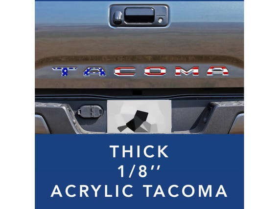 3D USA FLAG DOMED TAILGATE INSERT LETTERS TOYOTA TACOMA 2016-23