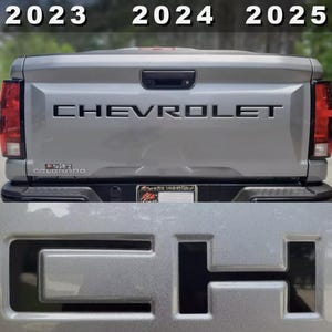 GLOSS BLACK Plastic Letters Inserts fit COLORADO Tailgate 2023 2024 2025