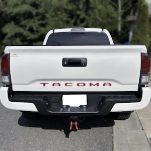 Red Raised Plastic Letters Inserts fits Toyota Tacoma 2016 2017 2018 2019 2020 2021 2022 2023 Tailgate