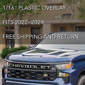 Overlay CHROME Plastic Letters fits Silverado Grill 2022 2023 2024 2025