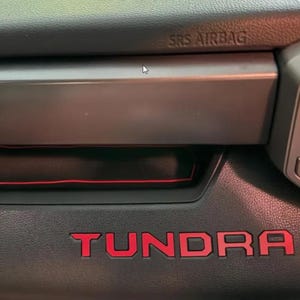 Red Dashboard Letters for Tundra 2022–2024 – Dash Inserts, Not Decals