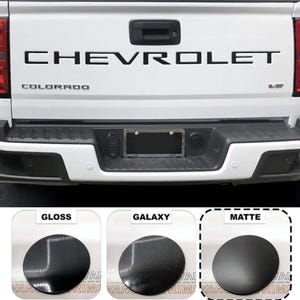 MATTE BLACK Plastic Letters Inserts fit COLORADO Tailgate 2021 2022