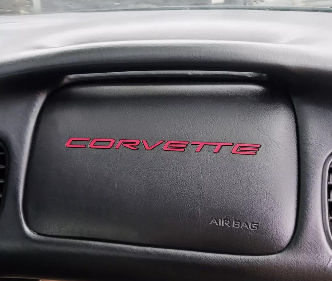 Corvette Dash Decals C5 Corvette Dash Lettering Decal Kit (1997-2004 Base & Z06) - Vinyl Interior Accent Colors Color Options Corvette Emblem Decals - Foto 4