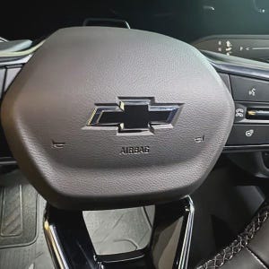 Gloss Black Steering Wheel Bowtie Overlay Chevy Tahoe 2015-2025 NOT VINYL