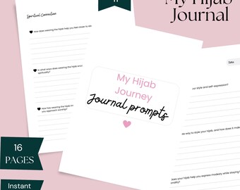 Muslim journal | Hijab journey digital planner | Muslim hijab digital journal | gift for | Islamic journal | Muslim women journal