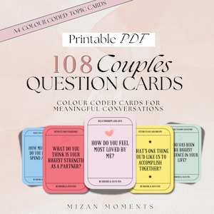Tarjetas de preguntas para parejas, Tarjetas para iniciar conversaciones, Tarjetas para citas nocturnas, Regalo de aniversario romántico, Juegos para romper el hielo, Juegos de cartas de relaciones