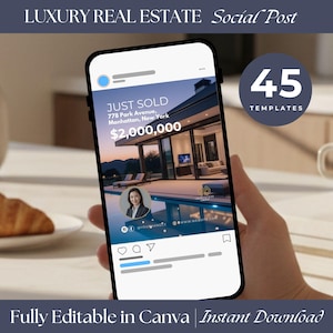 Real Estate Social Media Templates Canva Instagram 4:5 Reels Carousel QR Code 30 Day Content Calendar Planner Scripts Short Form Lead Magnet