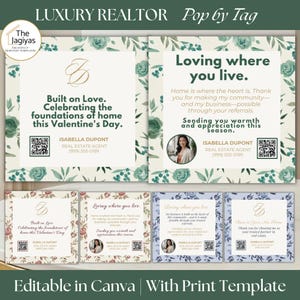 Spring Real Estate Pop By Tag Luxury Client Gift Referral Appreciation Business Marketing Scan QR Code Lead Magnet Tool Realtor Branding