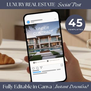 2026 Real Estate Social Media Post Luxury Just Listed Sold Under Contract Open House Residential Commercial Condo Meet Agent April Spring
