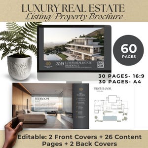 Real Estate Listing Presentation Canva Digital Slide Deck Realtor Marketing Kit Powerpoint Professional 2026 Simple Booklet Suite Layflat