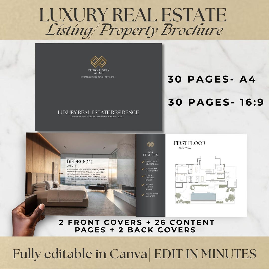 Luxury Listing Presentation Template Real Estate Brochure Seller Guide ...