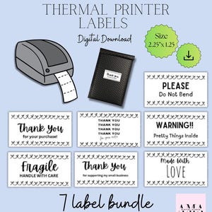 Thermal labels Packaging labels Bundle || Thermal labels 2.25”x1.25” || shipping labels || digital download
