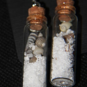 Beach in a bottle earring