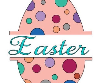 Split Polka Dot Easter Egg