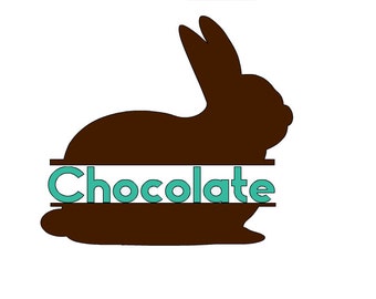 Chocolate Easter Bunny Split For Name