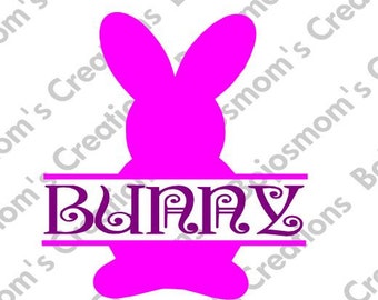 Split Personalized Easter Bunny