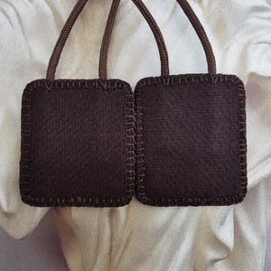 Simple Brown Scapular*100% Woven Wool*Plain  Style*Traditional Catholic*Marian Devotion*20 Inch Cord Straps*Large