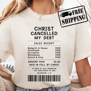 Jesus Paid It All Shirt, Christian Shirt, Worship Shirt, Christian Shirt, Jesus Loves me Shirt, Trendy Shirt, Faith Shirt, Religious shirt