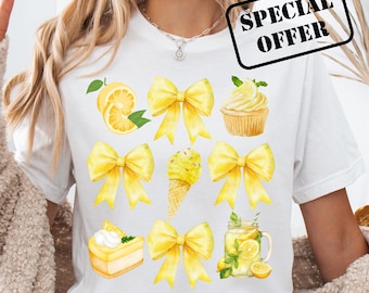 Camisa Coquette Lemon: Camiseta de verano preppy