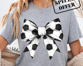 Soccer Mama Bow Shirt, Mothers Day Gift, Soccer Lover Tee