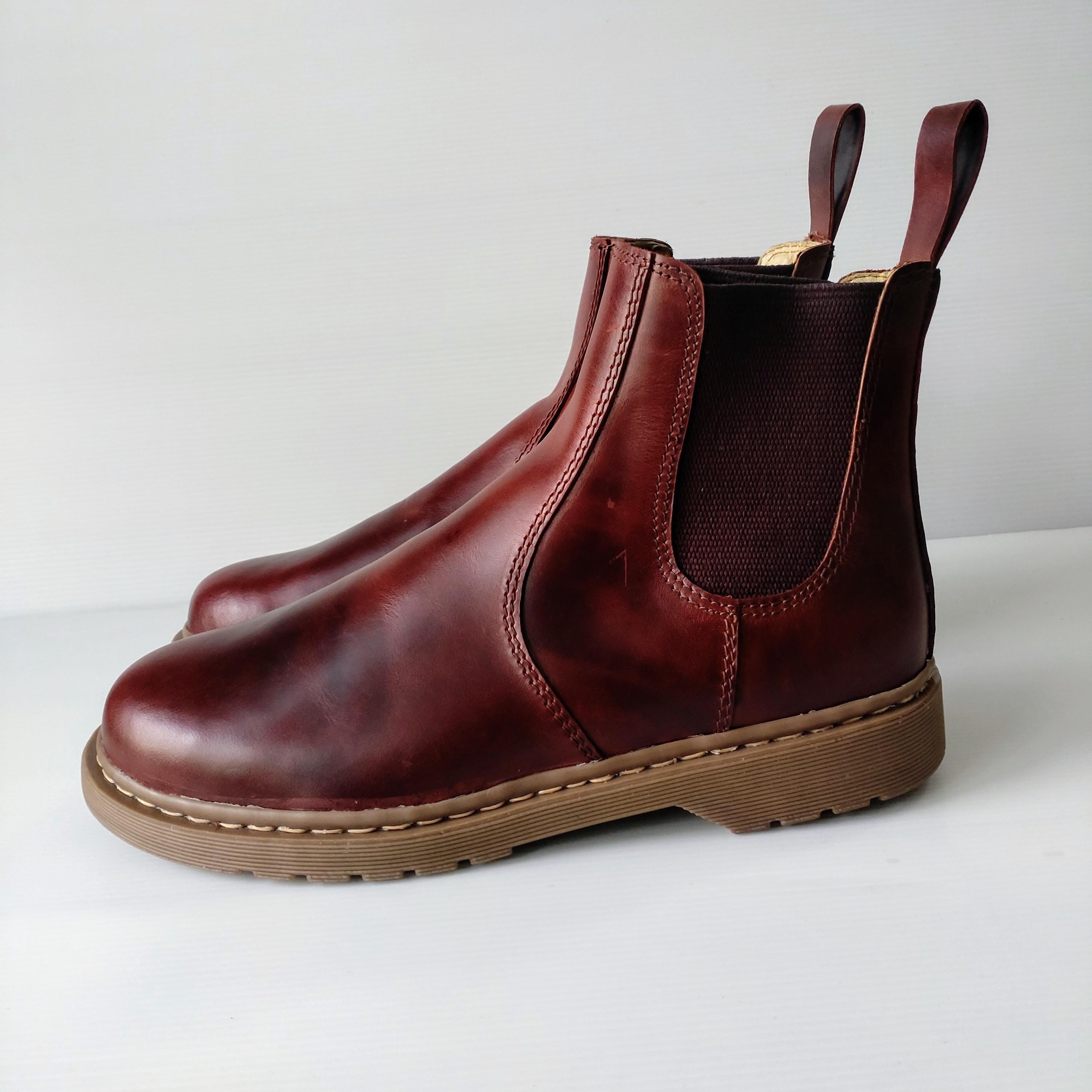These Side-gore Boots Are Made From Genuine Leather With