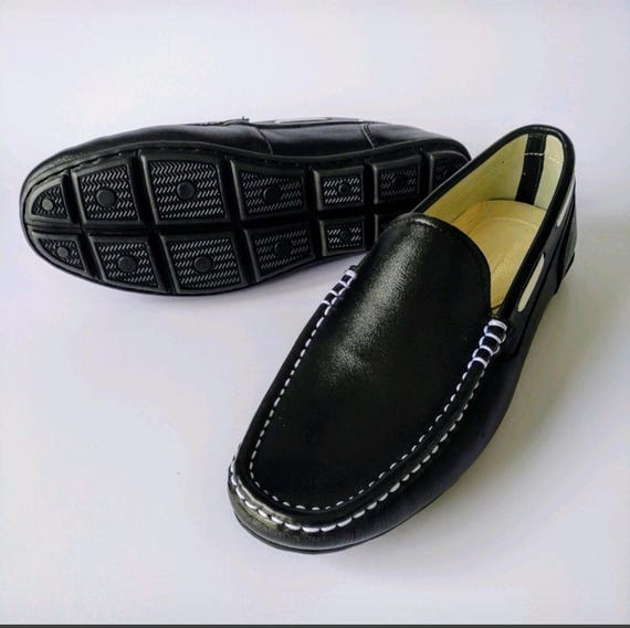 Unisex Genuine Leather Coin Loafers, Driving Shoes, Handmade  display picture 1