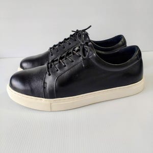 Echte leren zwarte sneakers
