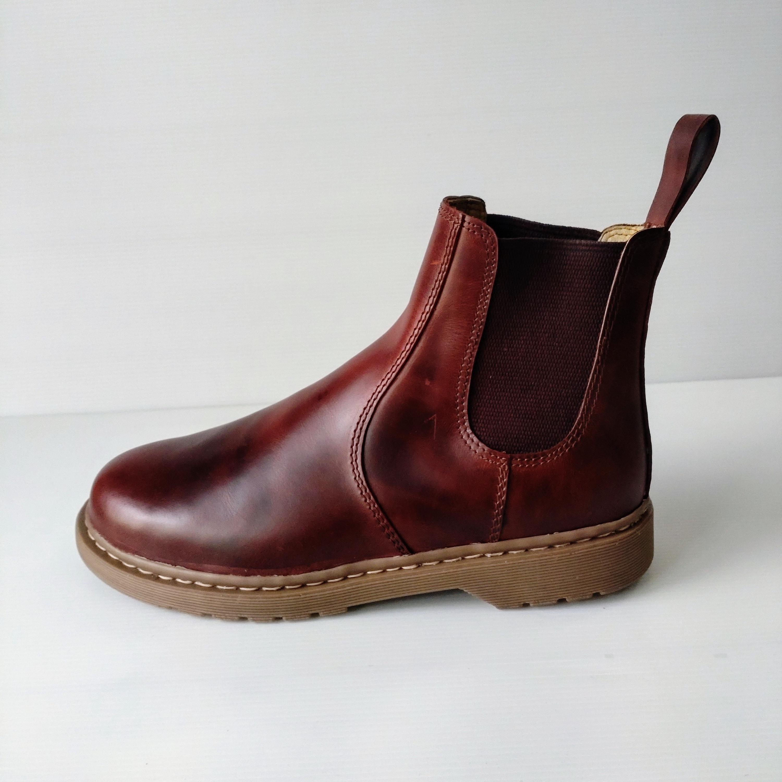 These Side-gore Boots Are Made From Genuine Leather With