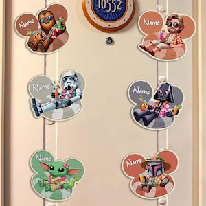 Personalized Disney Cruise Star Wars Door Magnets, Jedi Mickey Magnet, Star War Magnet, Cruise Door Magnets Starwars, Dcl Cruise Magnets