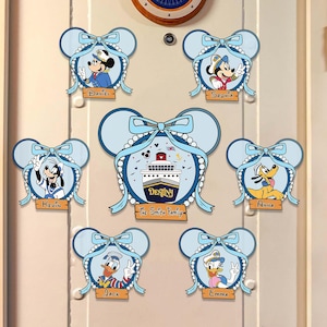 Personalized Disney Cruise Coquette Magnet, Mickey and Friends Cruise Magnets, Disney Cruise Door Magnet, Family Cruise Magnets