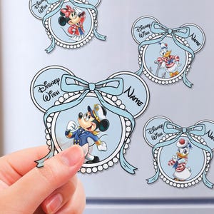 Personalized Mickey and Friends Cruise Magnets, Disney Cruise Coquette Magnet, Cruise Door Magnet, Disney Cruise Trip Decor