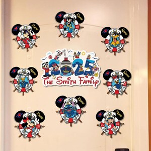 Personalized Disney Cruise Line 2025 Magnet, Mickey and Friends Cruise Magnet, Disney Cruise Door Magnet, Family Cruise Trip Magnet