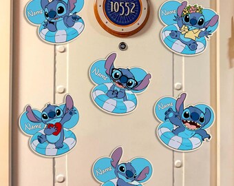 Imán de crucero personalizado de Stitch, imanes de Lilo y Stitch para crucero, imán con cabeza de Mickey, imanes de verano de Stitch, imanes para puerta con ambiente de crucero