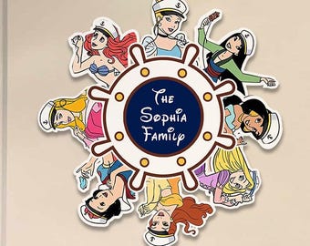 Custom Disney inspired Princess Magnet, Disney Cruise Line Magnet, Team Princess Magnet, Cruise Stateroom Door Magnet, Team Princess Magnet