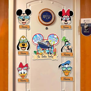 Personalized Disney Vacation Magnets, Summer Cruise Magnets, Mickey and Friends Magnet, Disney Cruise Door Magnet, Dcl Cruise Magnets