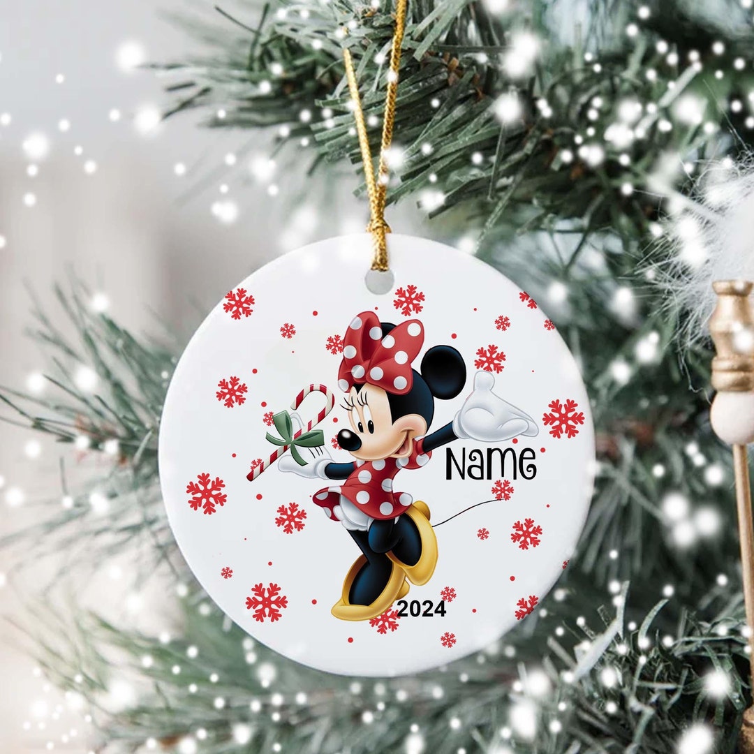 Personalized Minnie Mouse Ornament, Minnie Christmas Ornament, Baby