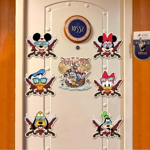 Personalized Pirates of the Caribbean Magnet, Summer Cruise Magnet, Mickey Pirate Magnets, Mickey and Friends Magnets, Dcl Cruise Magnets