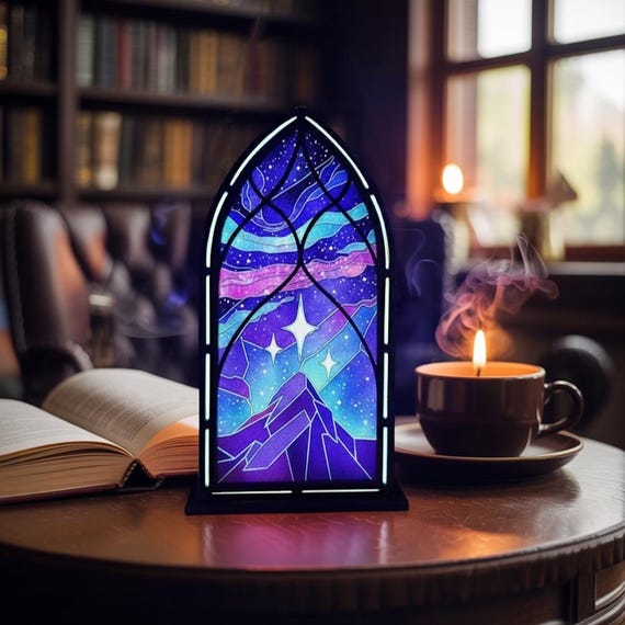 The Night Court Suncatcher Candle Holder, City Of Starlight Bookshelf Decor, Velaris Suncatcher, Fantasy Library Light Book Nook