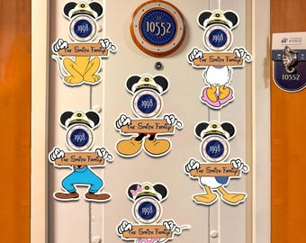 Personalized Mickey And Friends Disney Cruise Line Name Magnet, Dcl Cruise Magnets, Mickey Cruise Magnets, Family Cruise Magnet