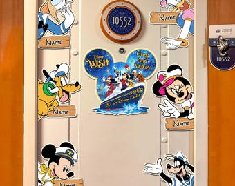 Personalized Mickey and Friends Magnets, First Cruise Magnet, Dcl Cruise Magnets, Mickey Cruise Magnets, Captain Mickey Magnet