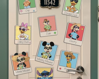 Personalized Disney Summer Cruise Magnets, Disney Vacation Magnets, Mickey and Friends Magnet, Dcl Cruise Magnets, Disney Cruise Door Magnet